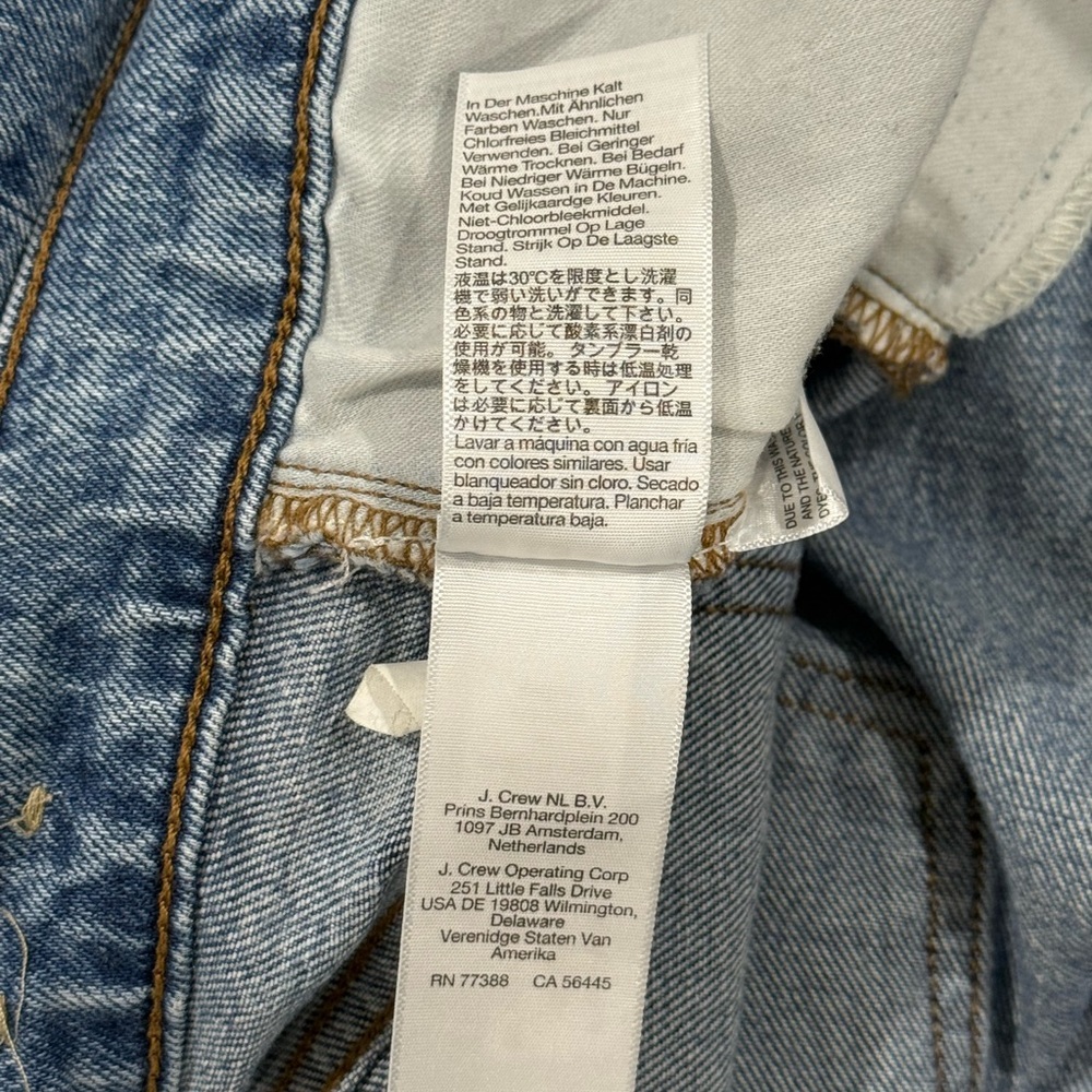 Madewell Womens Distressed Straight-Leg Blue Jeans Size 31 - Picture 11 of 12